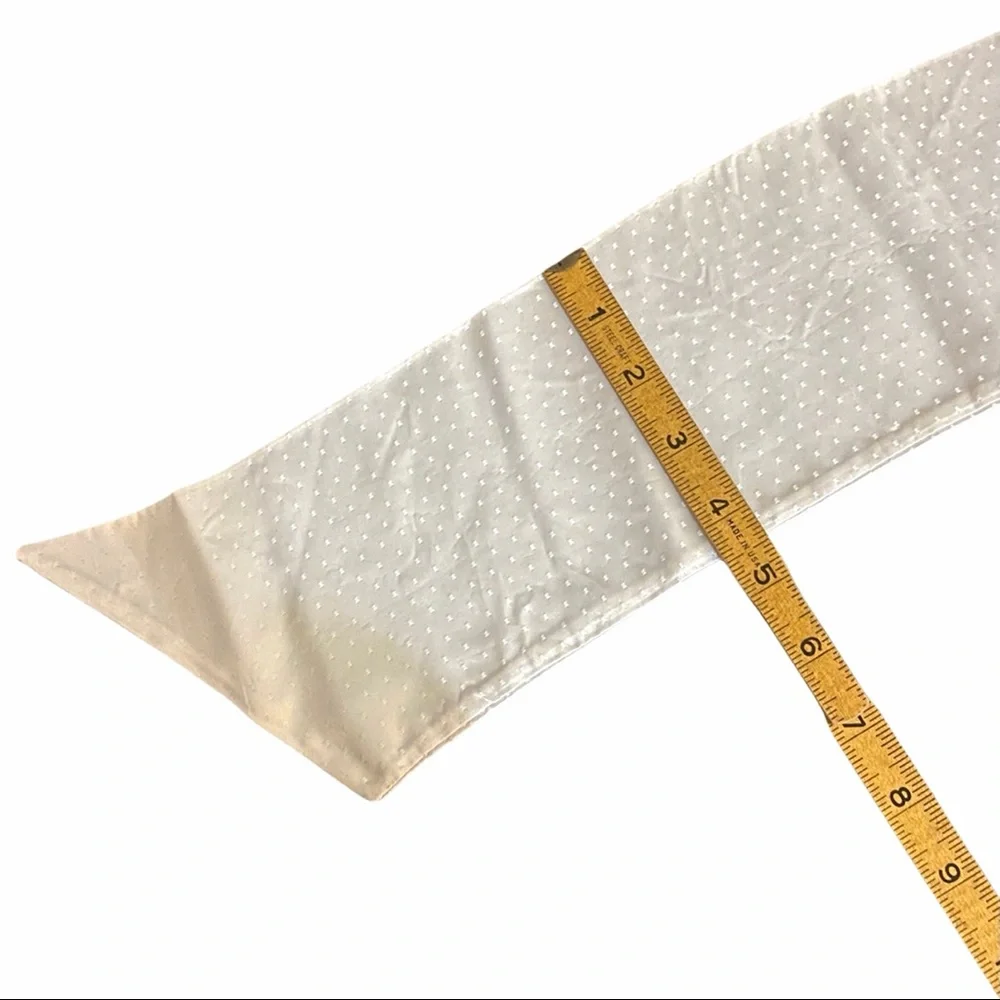 Vintage Oblong‎ Off White Textured Head Scarf